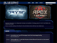 Tablet Screenshot of bluegiantinteractive.com